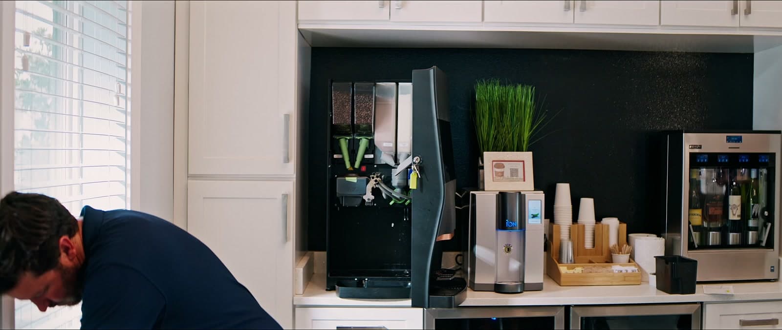 Apartment community coffee bar served by Aroma Coffee Service