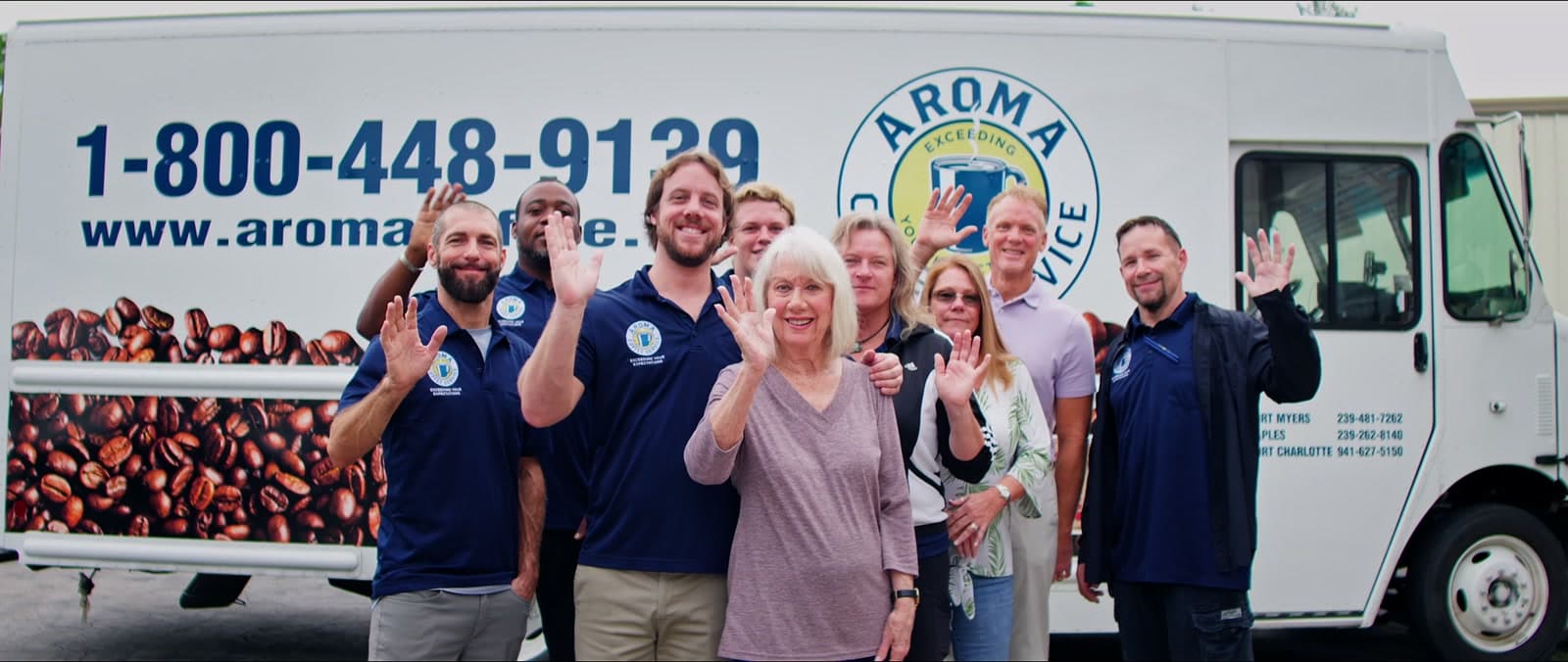 The Aroma Coffee Service team across Southwest Florida