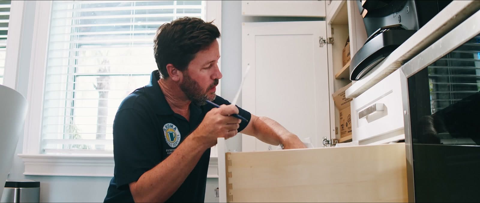 Office breakroom stocked by Aroma Coffee Service