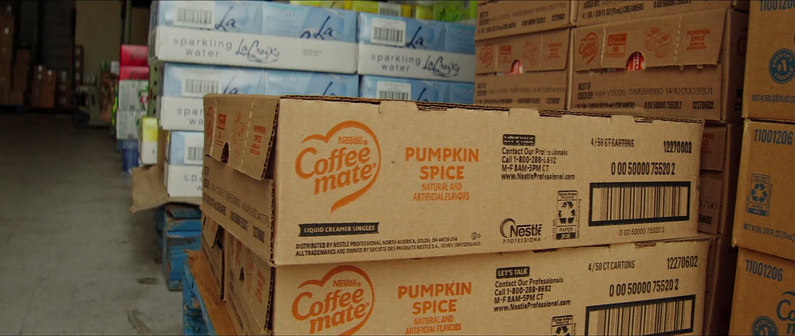 Office breakroom stocked by Aroma Coffee Service