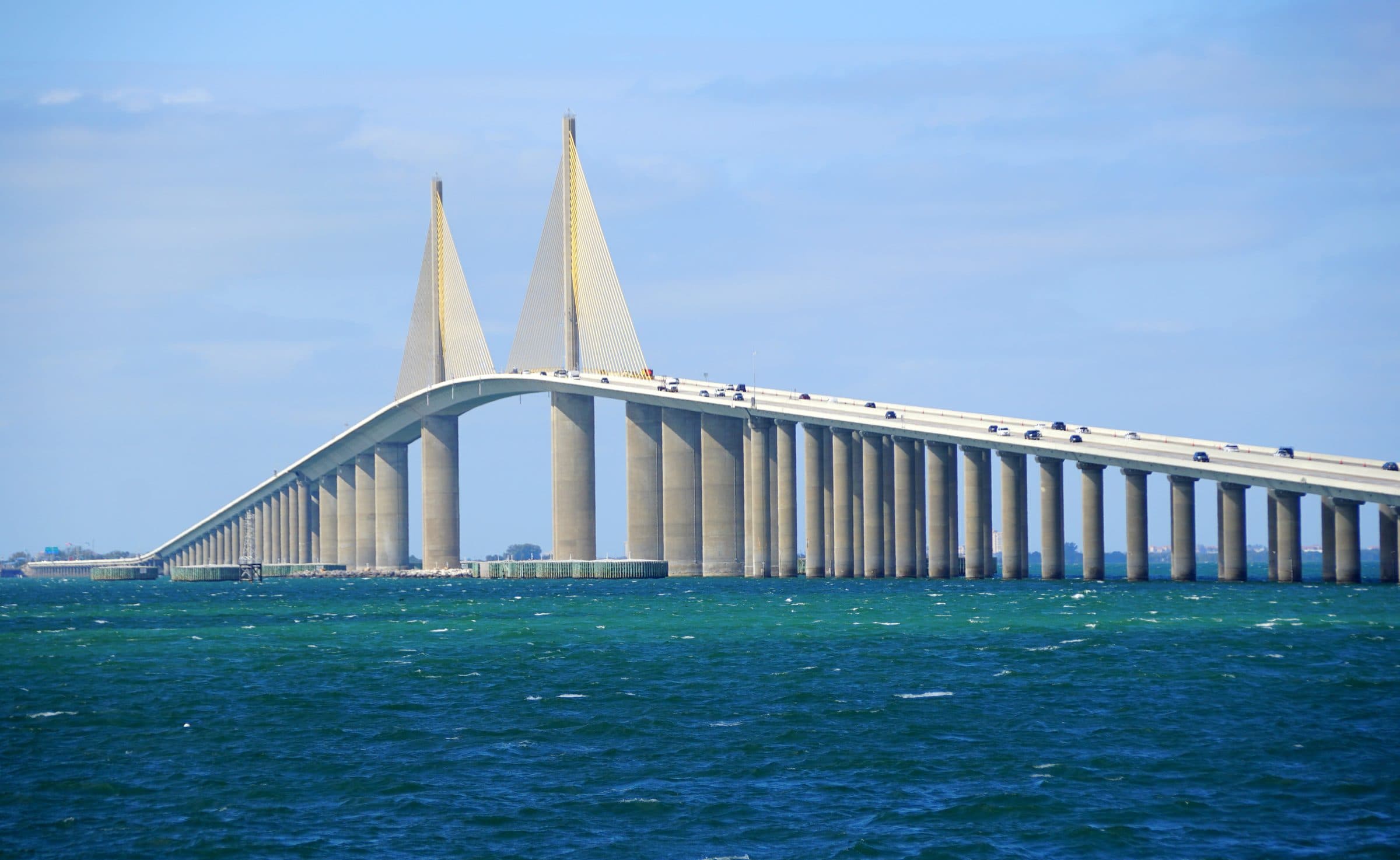 The Sunshine Skyway Bridge connecting Tampa Bay to Southwest Florida